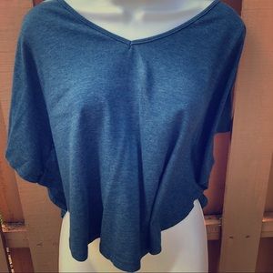 Blue Circle Crop Top